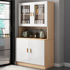 Modern Wooden Sideboard with Cabinets & Shelves