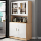 Modern Wooden Sideboard with Cabinets & Shelves