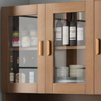 Modern Wooden Sideboard with Cabinets & Shelves