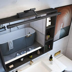 Minimalist LED Black Tubular Vanity Light with Swing Arm