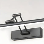 Minimalist LED Black Tubular Vanity Light with Swing Arm