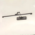 Minimalist LED Black Tubular Vanity Light with Swing Arm