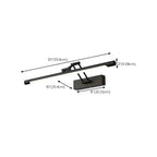 Minimalist LED Black Tubular Vanity Light with Swing Arm