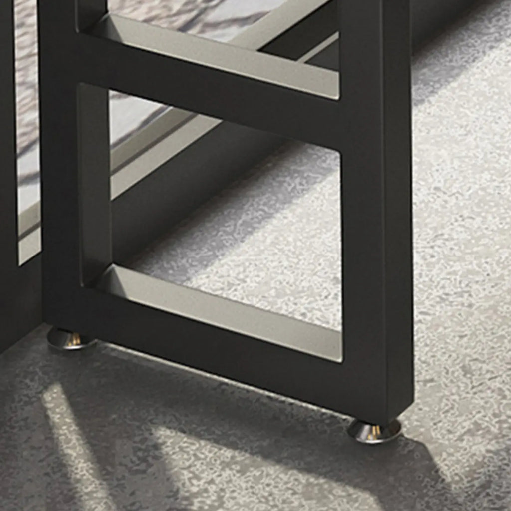 Industrial Solid Wood Bar Set with Metal Legs
