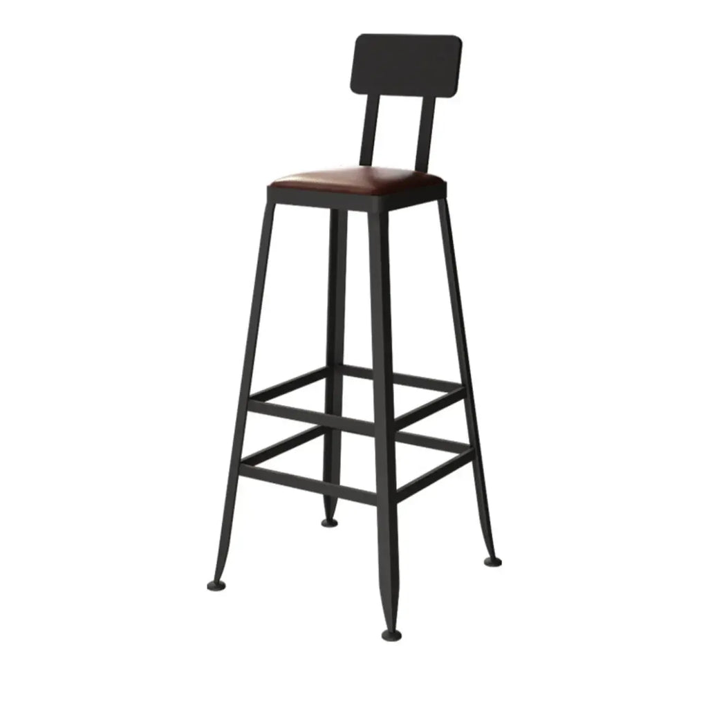 Industrial Solid Wood Bar Set with Metal Legs