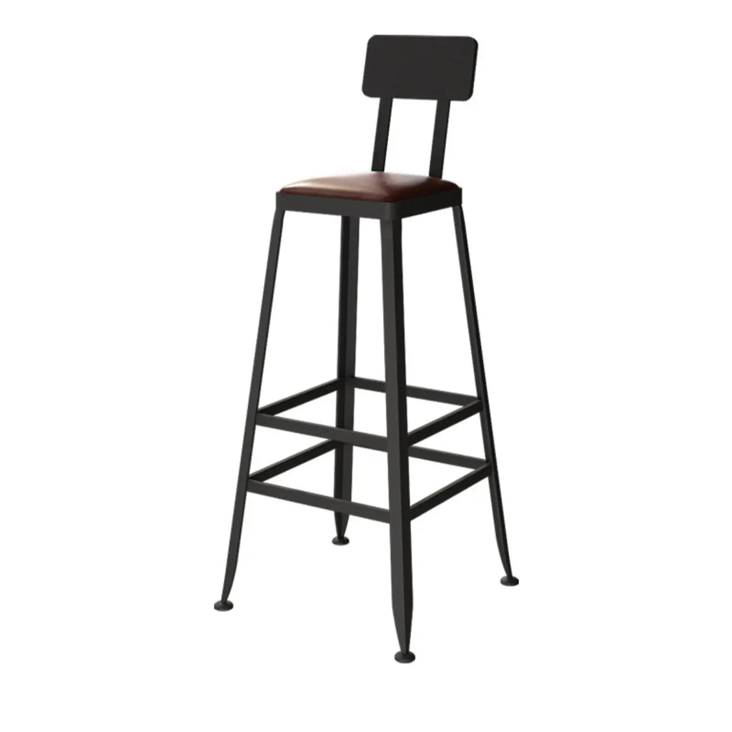 Industrial Solid Wood Bar Set with Metal Legs
