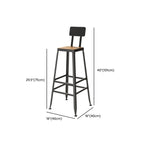 Industrial Solid Wood Bar Set with Metal Legs