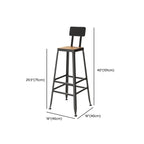 Industrial Solid Wood Bar Set with Metal Legs