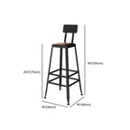 Industrial Solid Wood Bar Set with Metal Legs