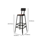 Industrial Solid Wood Bar Set with Metal Legs