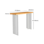 Modern Brown Bar Set with Wood Seating and Footrest