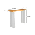 Modern Brown Bar Set with Wood Seating and Footrest