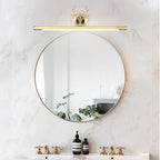 Modern Linear Gold Bathroom Vanity Light with Antler Design