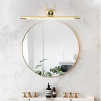 Modern Linear Gold Bathroom Vanity Light with Antler Design