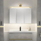 Modern Linear Gold Bathroom Vanity Light with Antler Design