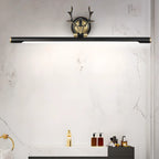 Modern Linear Gold Bathroom Vanity Light with Antler Design