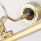 Modern Linear Gold Bathroom Vanity Light with Antler Design