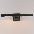 2-Light Modern Black Linear Vanity Light for Bathroom Wall