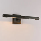 2-Light Modern Black Linear Vanity Light for Bathroom Wall