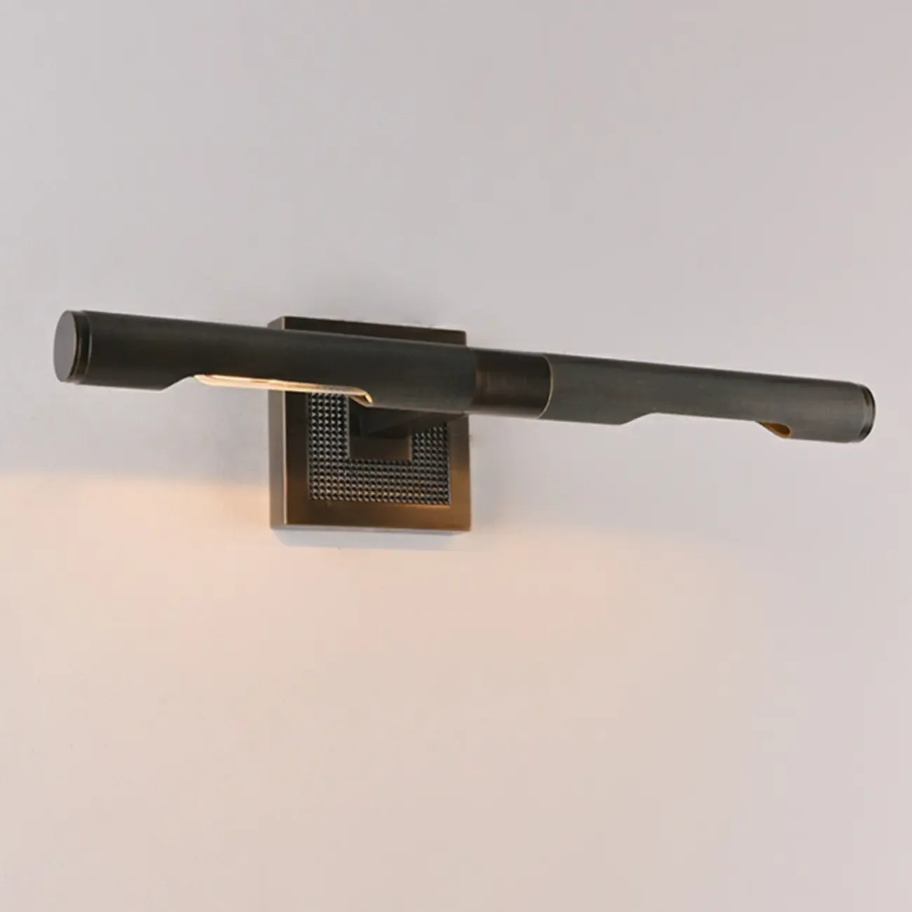 2-Light Modern Black Linear Vanity Light for Bathroom Wall