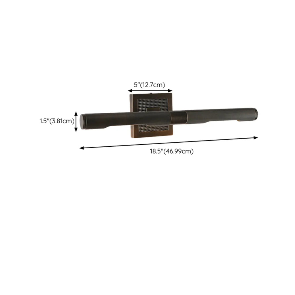 2-Light Modern Black Linear Vanity Light for Bathroom Wall