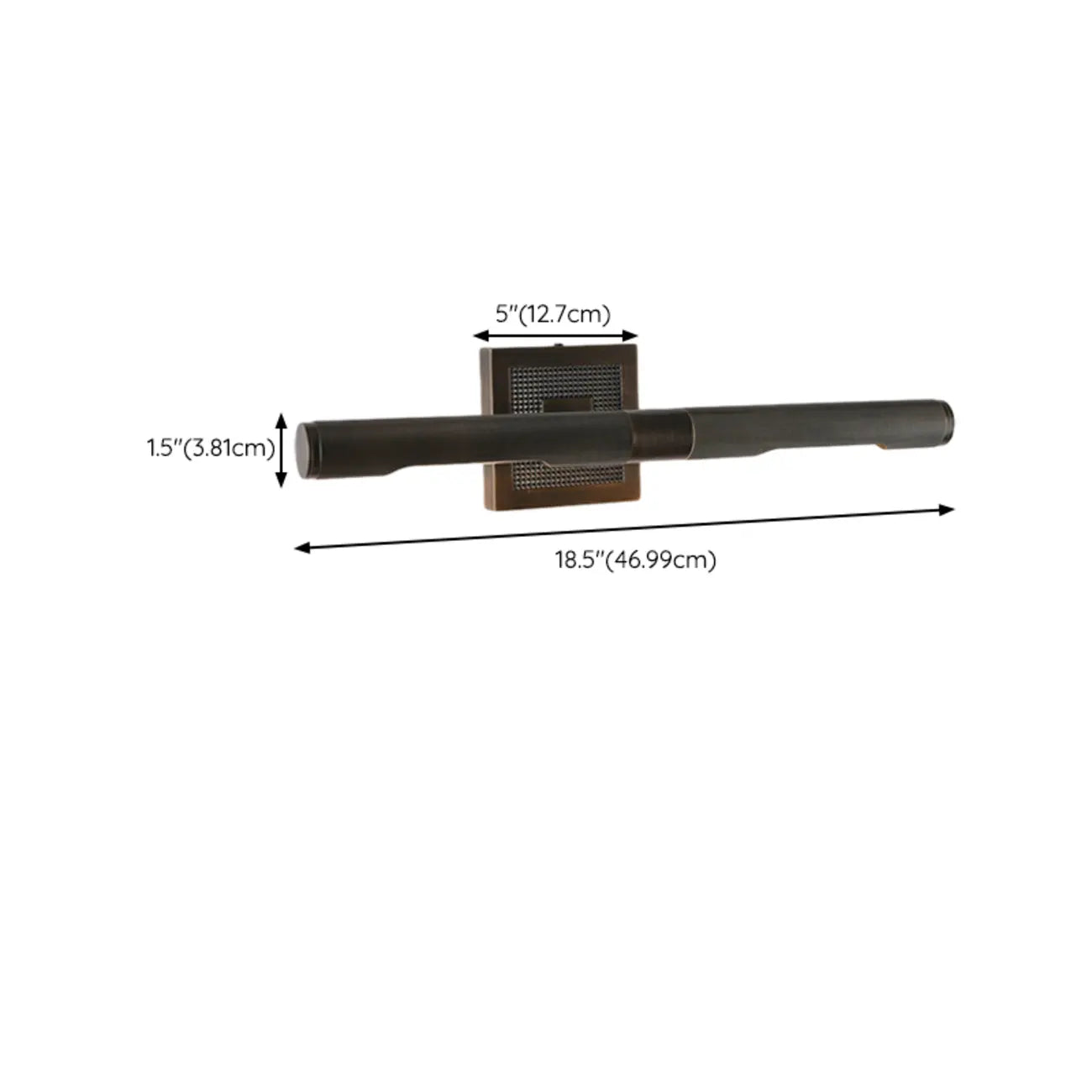 2-Light Modern Black Linear Vanity Light for Bathroom Wall