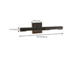 2-Light Modern Black Linear Vanity Light for Bathroom Wall