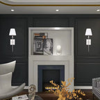 Modern Fabric LED Bath Vanity Light with Wall Mount Design