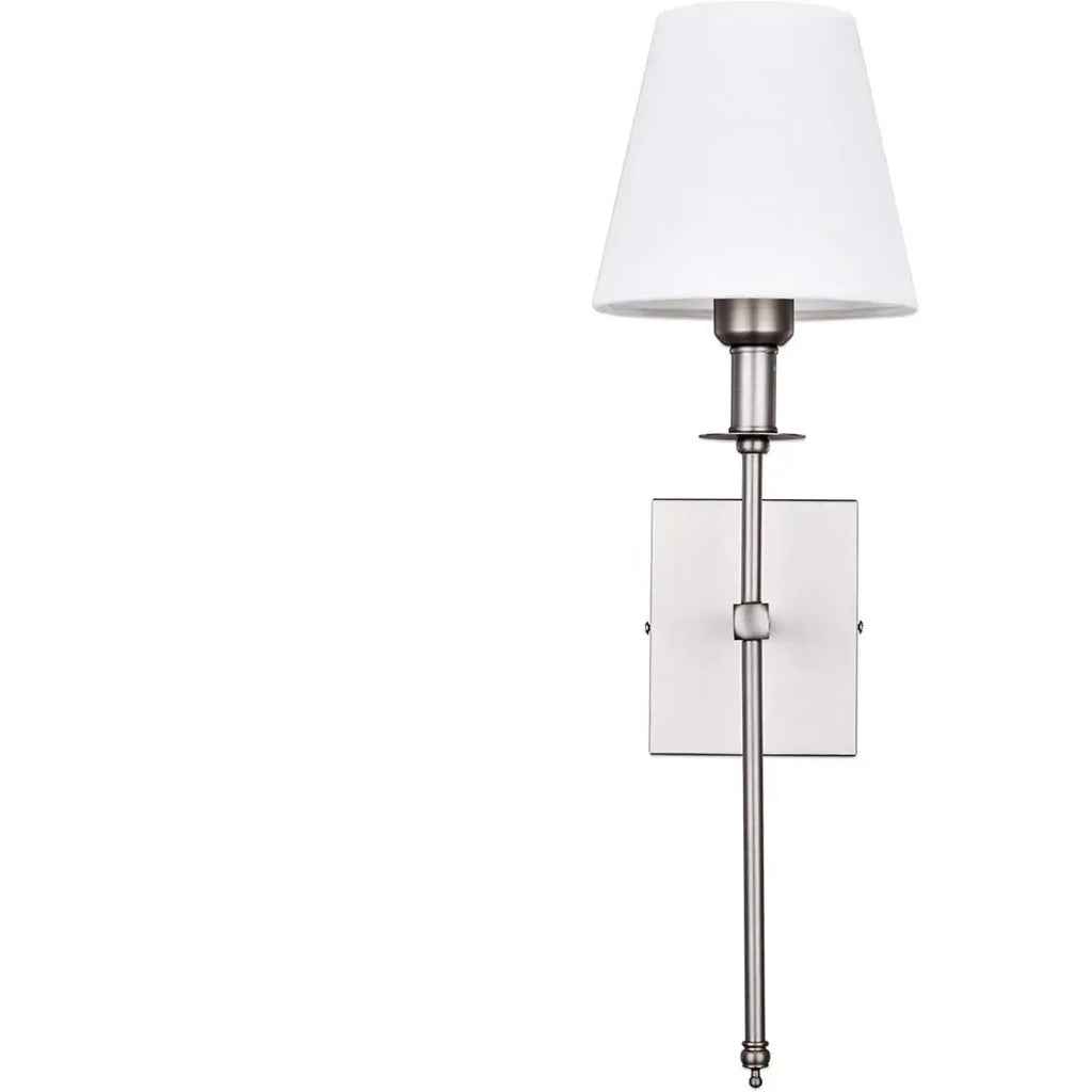 Modern Fabric LED Bath Vanity Light with Wall Mount Design