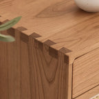 Nordic Minimalist Rattan Cabinet with Free-Standing Design