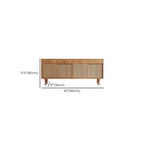 Nordic Minimalist Rattan Cabinet with Free-Standing Design
