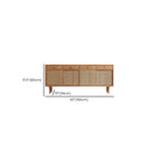 Nordic Minimalist Rattan Cabinet with Free-Standing Design