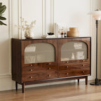 Retro Brown Accent Cabinet for Parlor with 6 Size Options