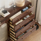 Retro Brown Accent Cabinet for Parlor with 6 Size Options