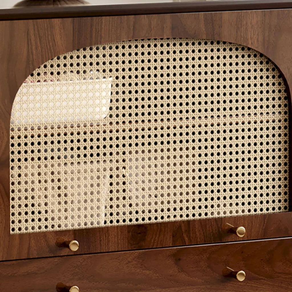 Retro Brown Accent Cabinet for Parlor with 6 Size Options