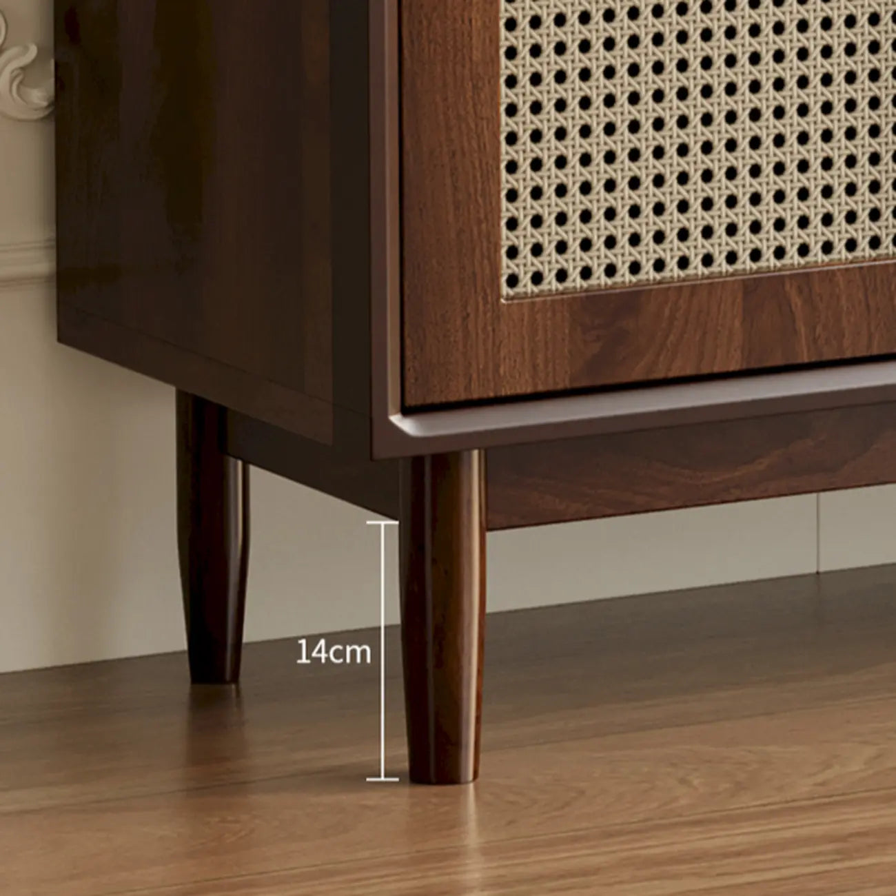 Retro Brown Accent Cabinet for Parlor with 6 Size Options