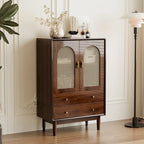 Retro Brown Accent Cabinet for Parlor with 6 Size Options