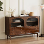 Retro Brown Accent Cabinet for Parlor with 6 Size Options