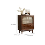 Retro Brown Accent Cabinet for Parlor with 6 Size Options