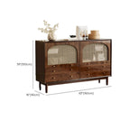 Retro Brown Accent Cabinet for Parlor with 6 Size Options