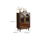 Retro Brown Accent Cabinet for Parlor with 6 Size Options