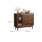 Retro Brown Accent Cabinet for Parlor with 6 Size Options