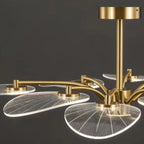 Luxury Leaf-Shaped Semi Flush LED Ceiling Light for Bedroom