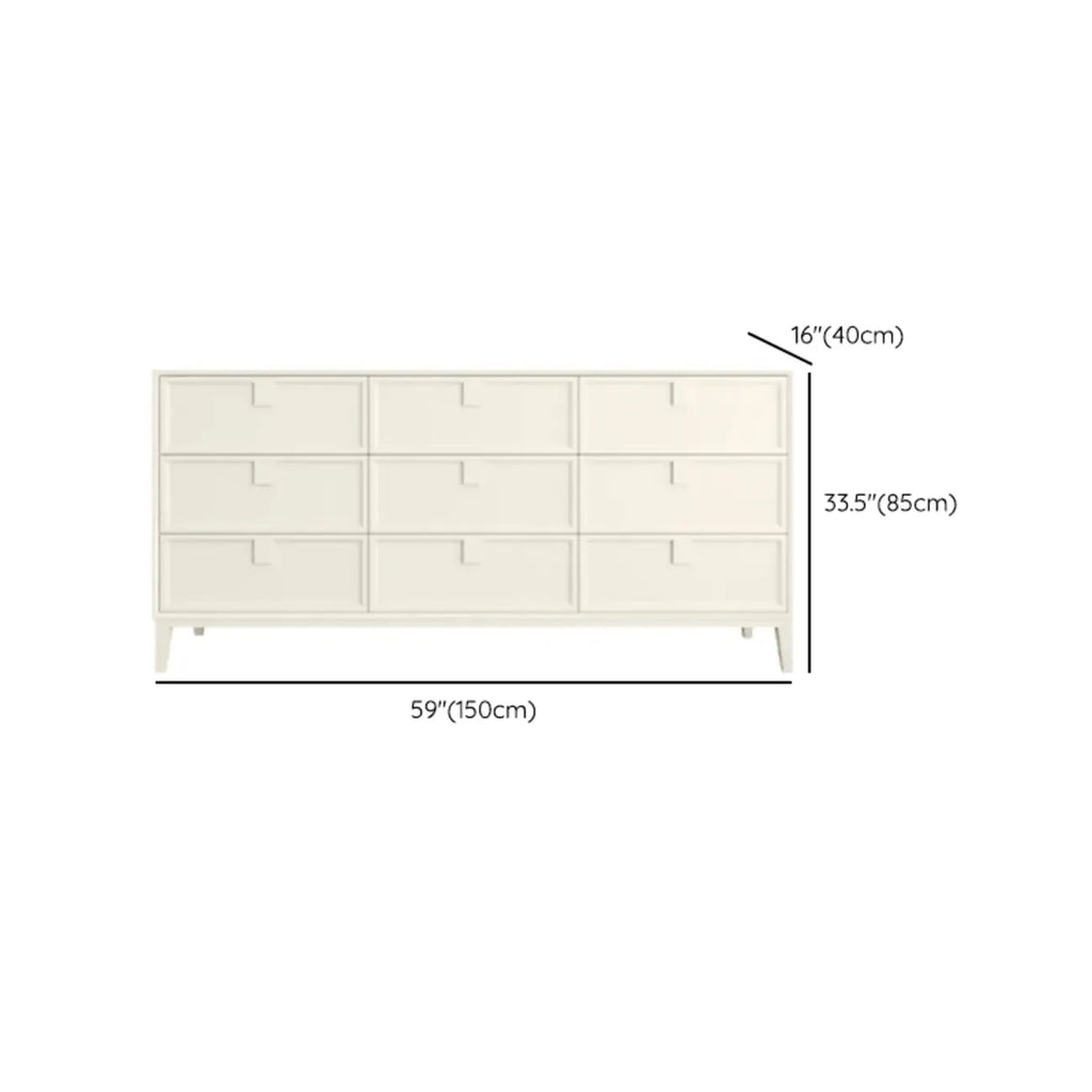 Modern White Bedroom Accent Cabinet with Multi-Size Options