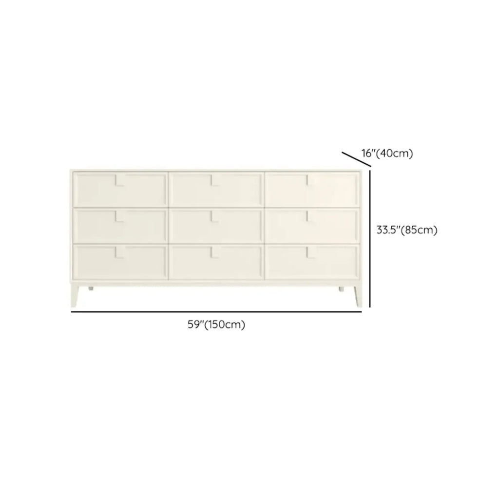 Modern White Bedroom Accent Cabinet with Multi-Size Options