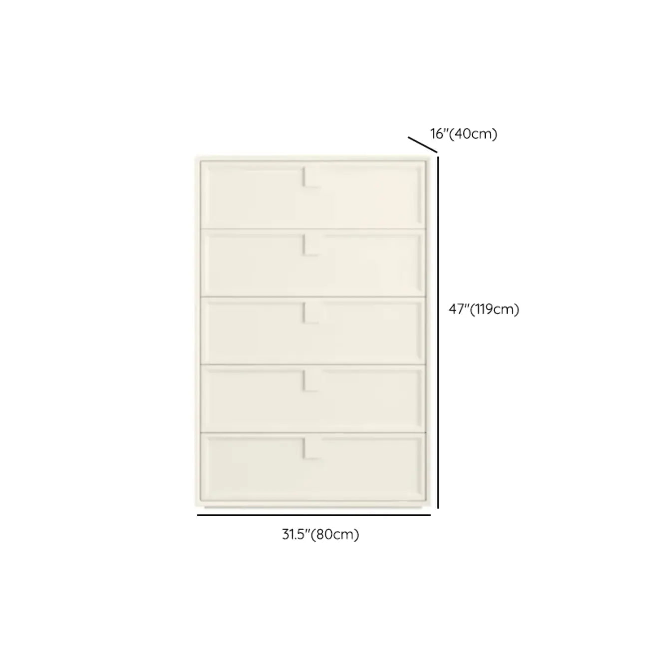 Modern White Bedroom Accent Cabinet with Multi-Size Options
