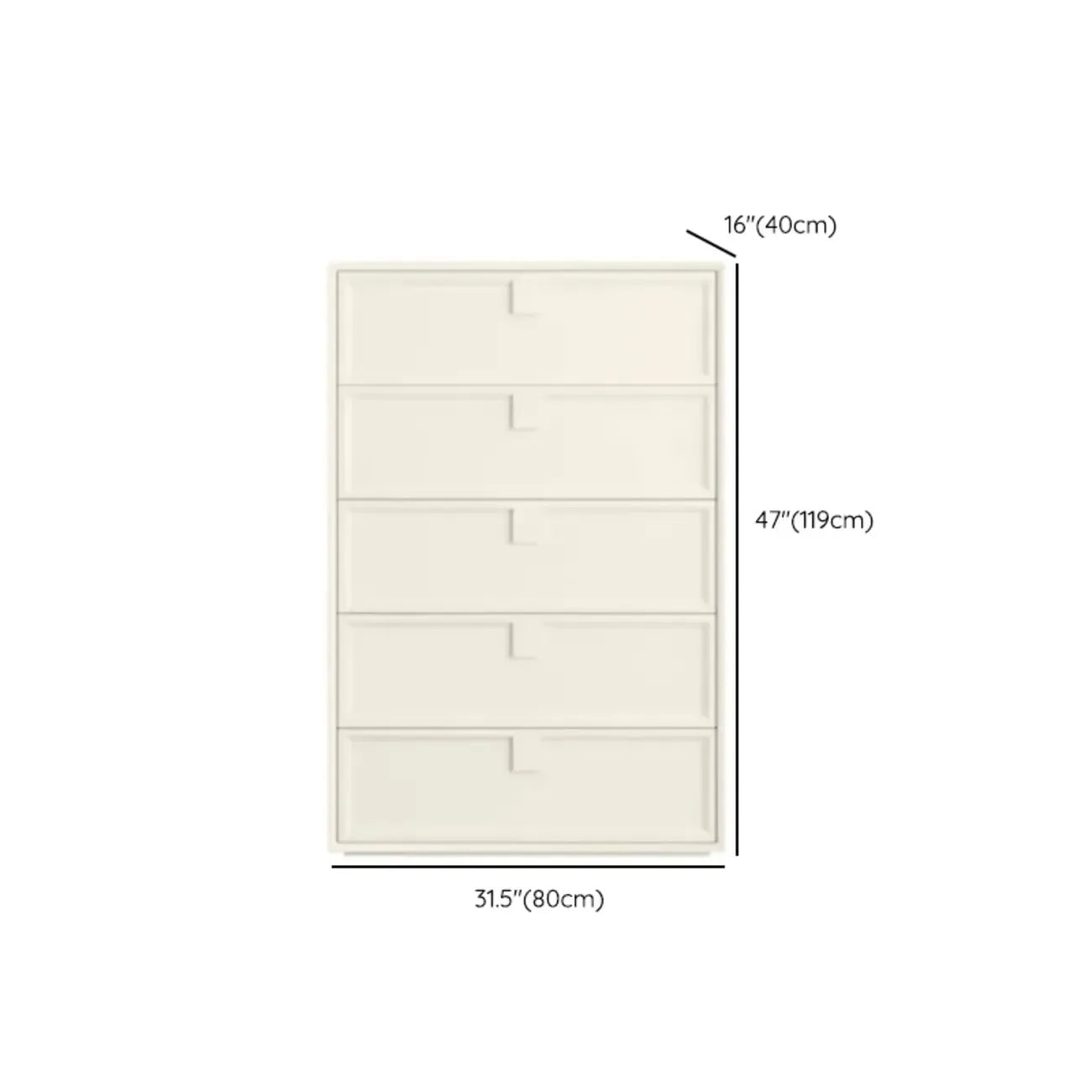 Modern White Bedroom Accent Cabinet with Multi-Size Options