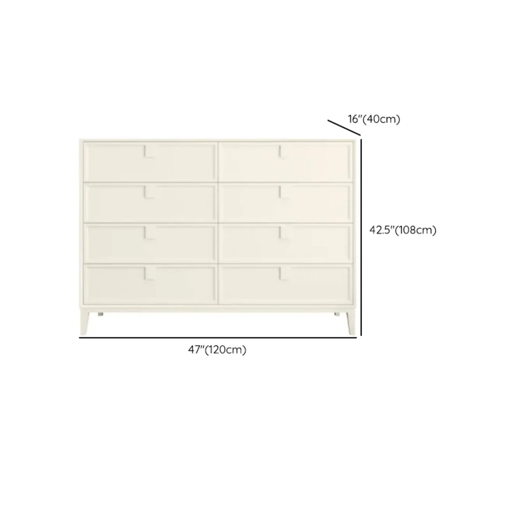 Modern White Bedroom Accent Cabinet with Multi-Size Options
