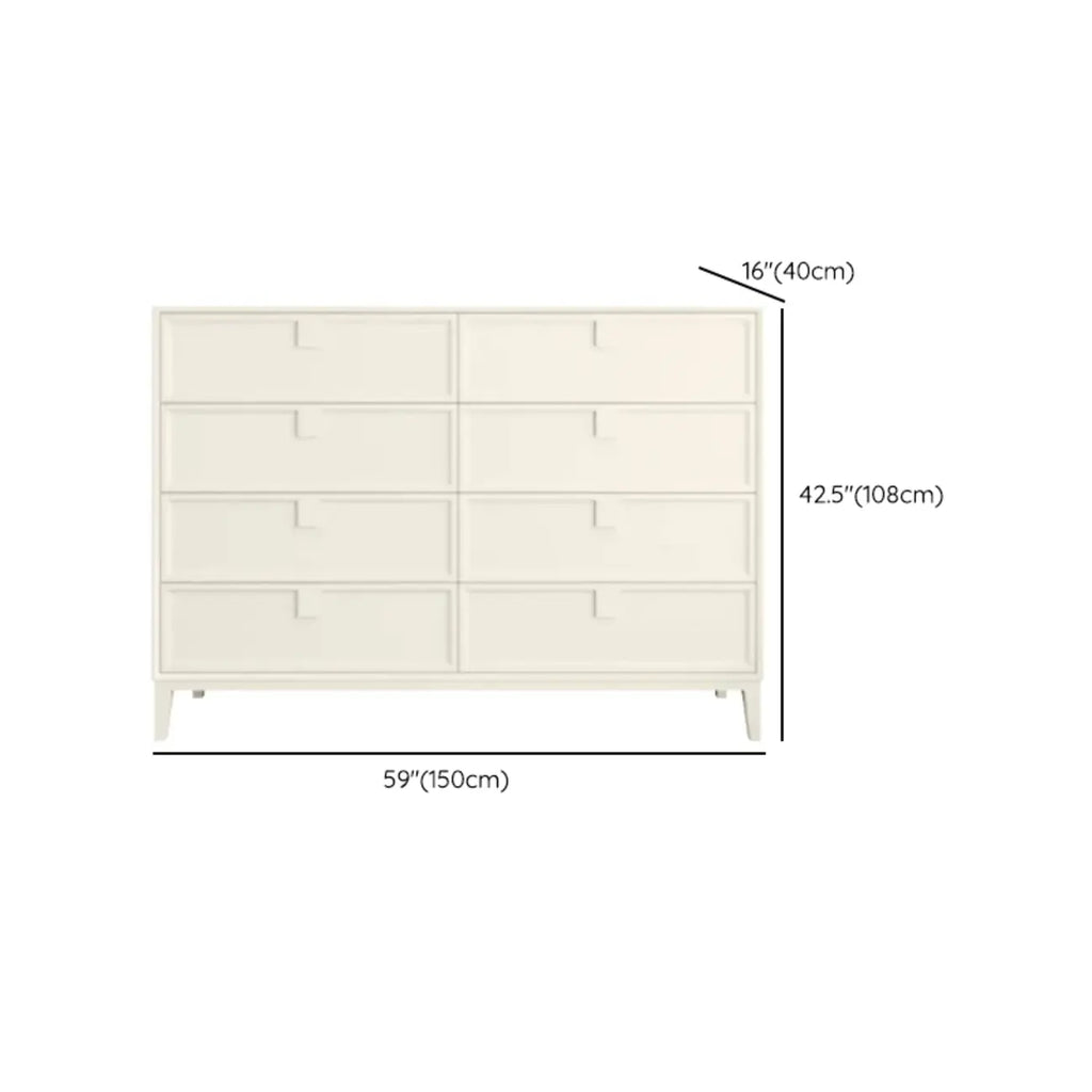 Modern White Bedroom Accent Cabinet with Multi-Size Options