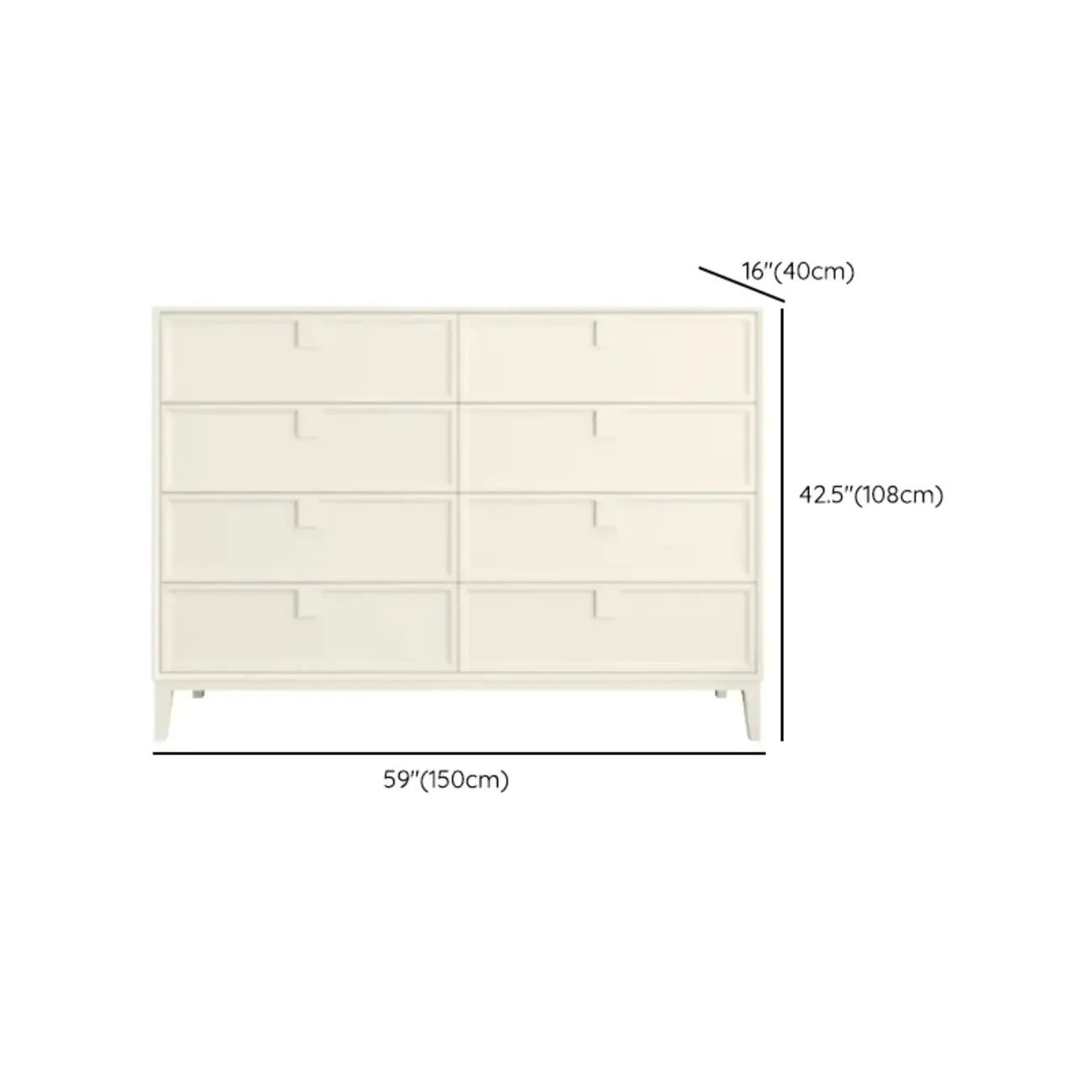 Modern White Bedroom Accent Cabinet with Multi-Size Options